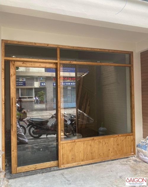 CỬA KÍNH CƯỜNG LỰC KHUNG GỖ